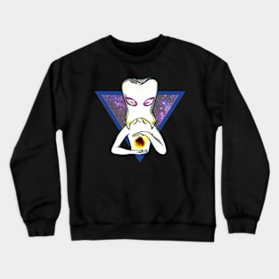 Creepy Tooth Working on Cavity Gift For Dentist or Hygienist Crewneck Sweatshirt